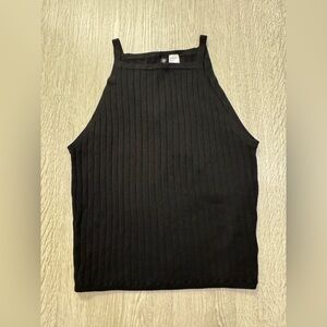 Pick 2 items for $10. H&M Classic Black Ribbed Tank Top